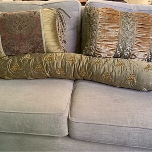 Elegant Gold and Brown Decorative Pillow Set